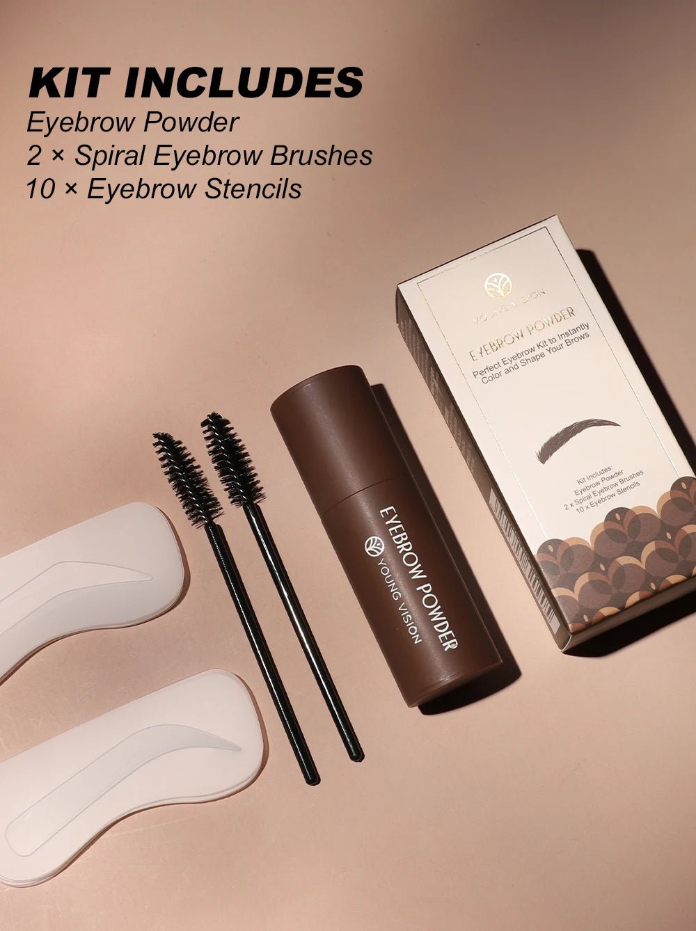 BrowPerfect™ – Waterproof Eyebrow Stamp & Stencil Kit (10 Shapes) - My Store