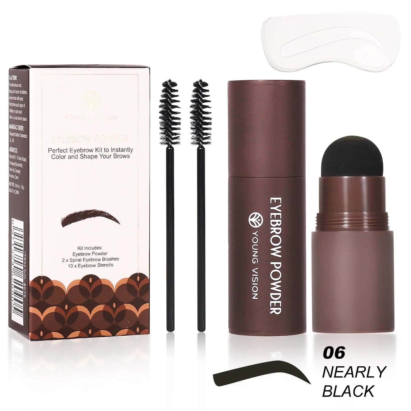 BrowPerfect™ – Waterproof Eyebrow Stamp & Stencil Kit (10 Shapes) - My Store