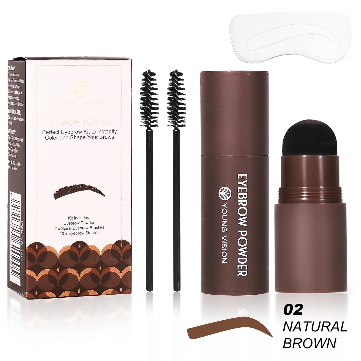 BrowPerfect™ – Waterproof Eyebrow Stamp & Stencil Kit (10 Shapes) - My Store