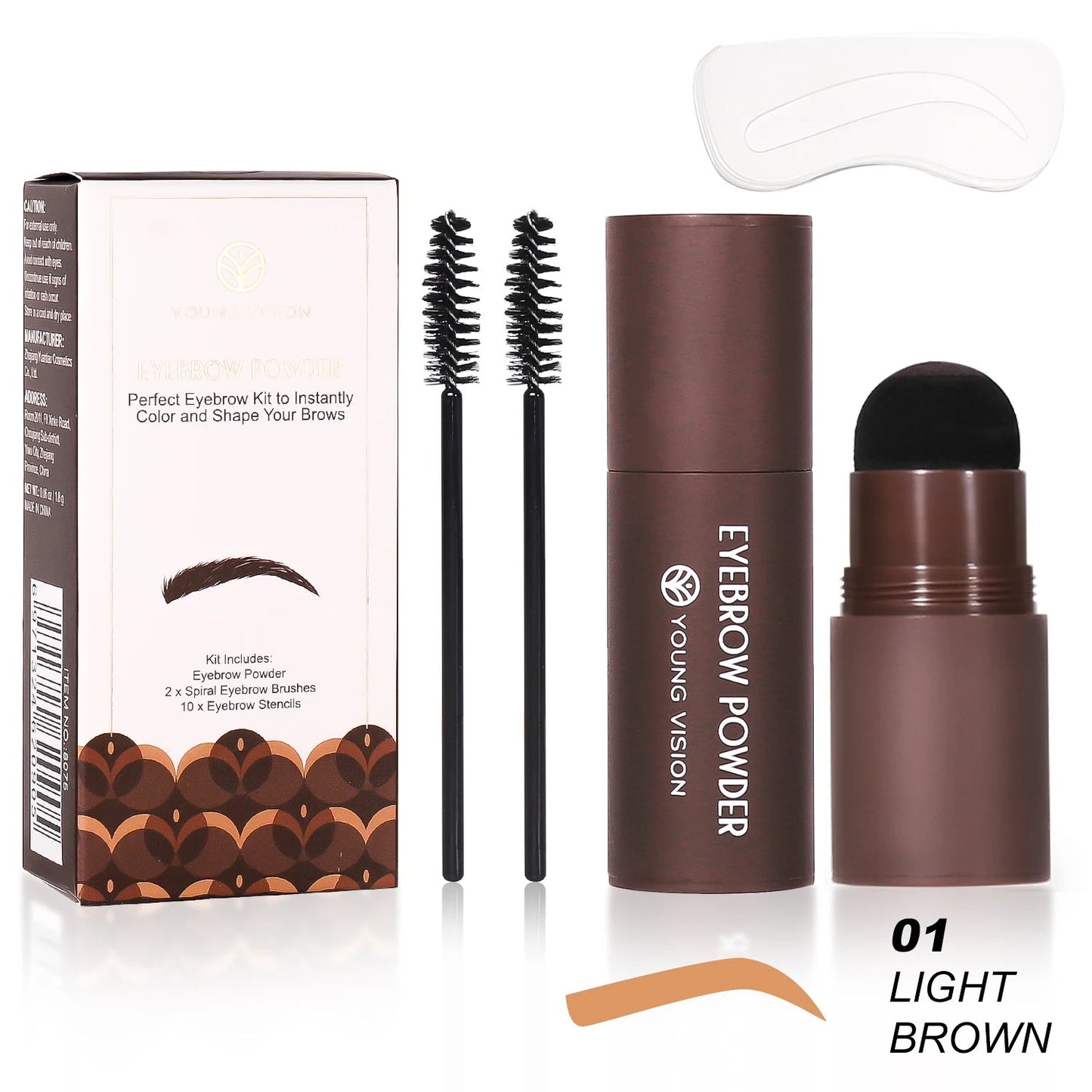 BrowPerfect™ – Waterproof Eyebrow Stamp & Stencil Kit (10 Shapes) - My Store