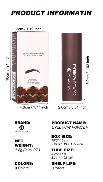 BrowPerfect™ – Waterproof Eyebrow Stamp & Stencil Kit (10 Shapes) - My Store