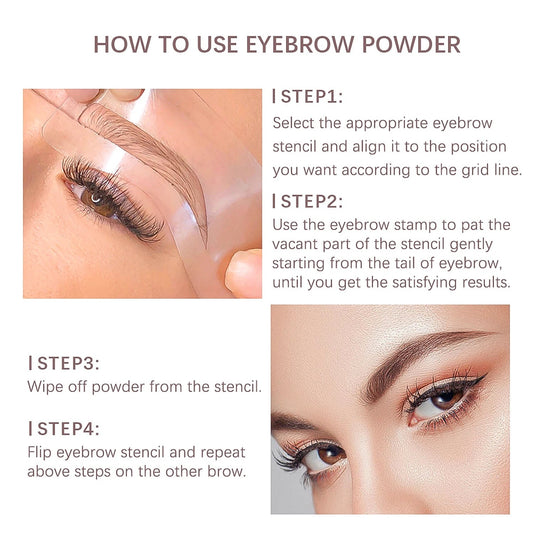 BrowPerfect™ – Waterproof Eyebrow Stamp & Stencil Kit (10 Shapes) - My Store