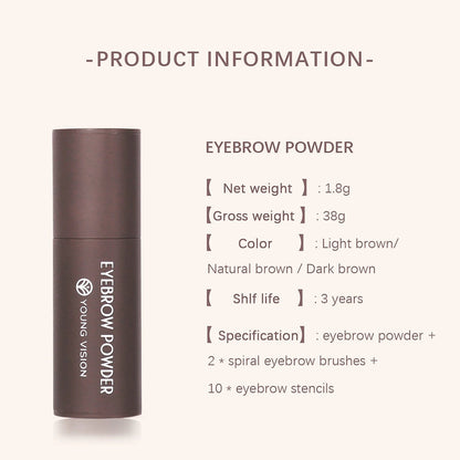 BrowPerfect™ – Waterproof Eyebrow Stamp & Stencil Kit (10 Shapes) - My Store